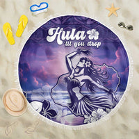 Aloha Hawaii Kauai Island Beach Blanket Hula Till You Drop LT05 One Size 150cm Purple - Polynesian Pride