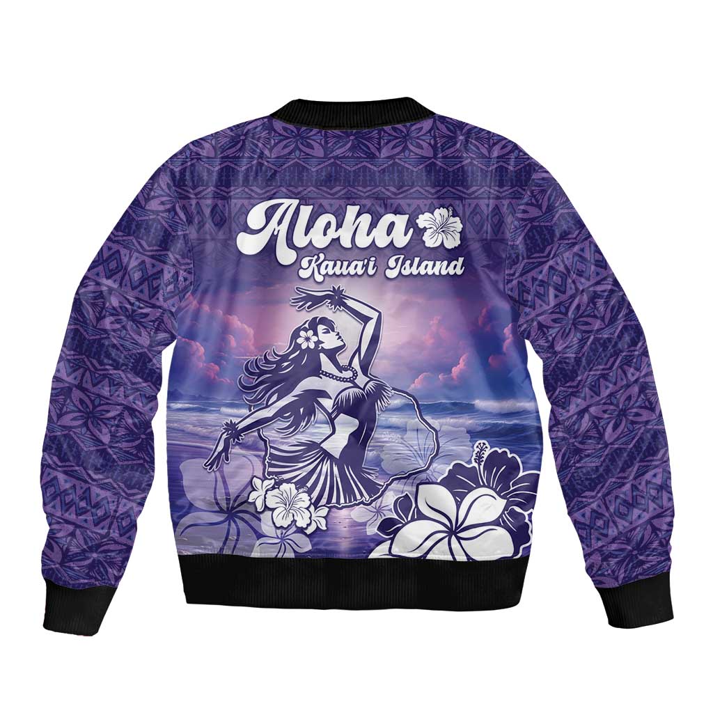 Aloha Hawaii Kauai Island Bomber Jacket Hula Till You Drop LT05 - Polynesian Pride