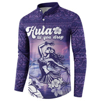 Aloha Hawaii Kauai Island Button Sweatshirt Hula Till You Drop LT05 - Polynesian Pride