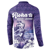 Aloha Hawaii Kauai Island Button Sweatshirt Hula Till You Drop LT05 - Polynesian Pride