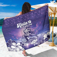 Aloha Hawaii Kauai Island Sarong Hula Till You Drop LT05 One Size 44 x 66 inches Purple - Polynesian Pride