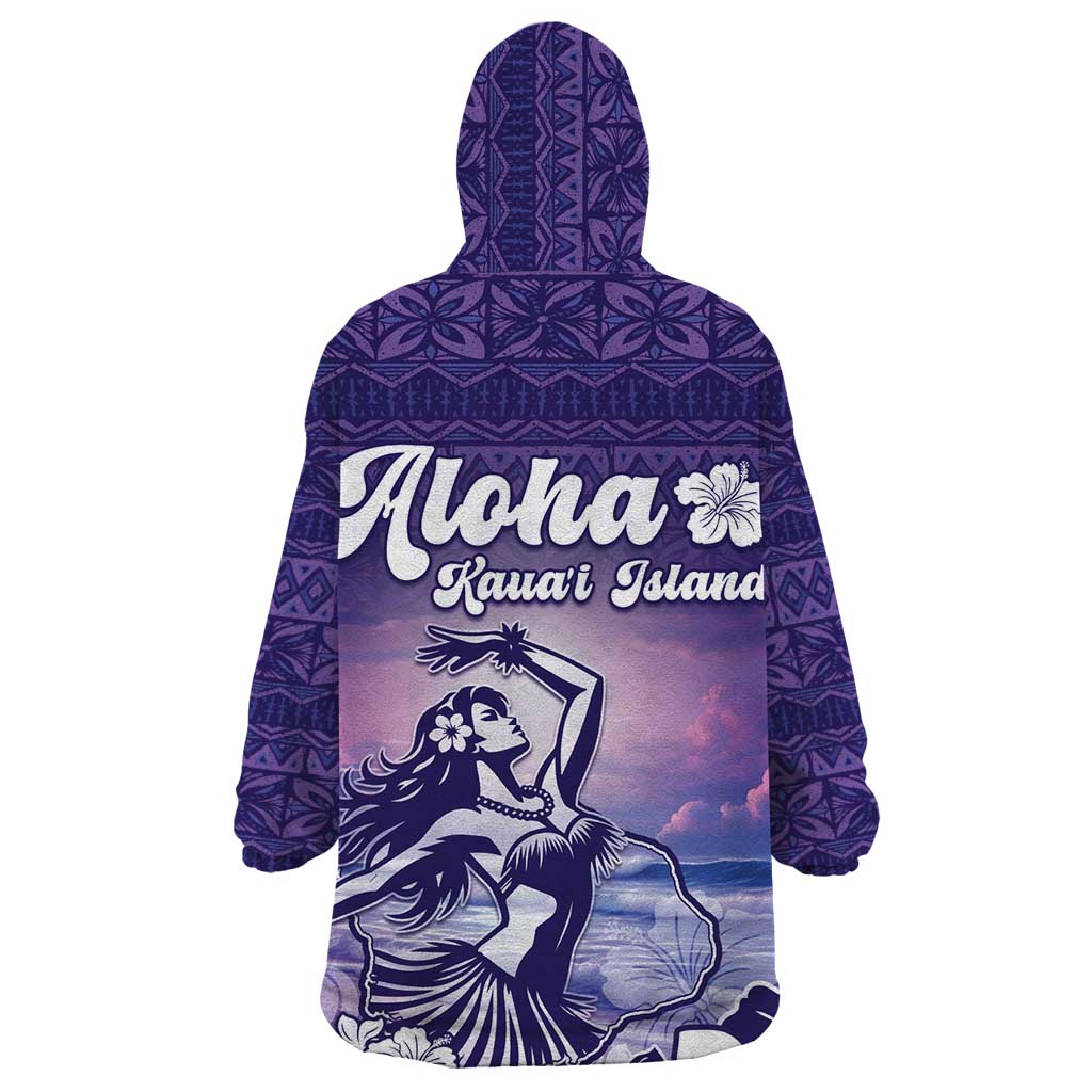 Aloha Hawaii Kauai Island Wearable Blanket Hoodie Hula Till You Drop LT05 - Polynesian Pride