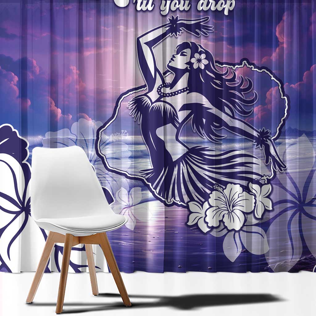 Aloha Hawaii Kauai Island Window Curtain Hula Till You Drop LT05 - Polynesian Pride