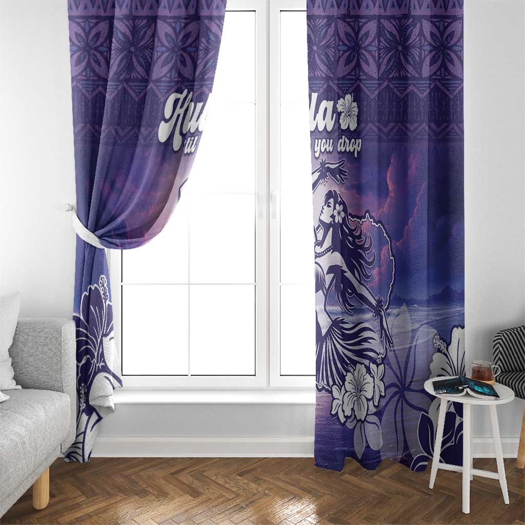 Aloha Hawaii Kauai Island Window Curtain Hula Till You Drop LT05 - Polynesian Pride