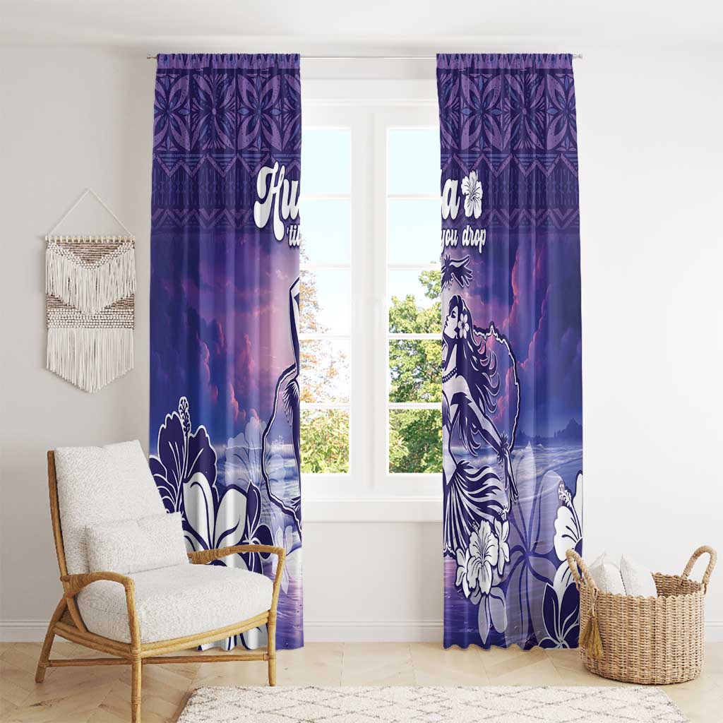 Aloha Hawaii Kauai Island Window Curtain Hula Till You Drop LT05 - Polynesian Pride