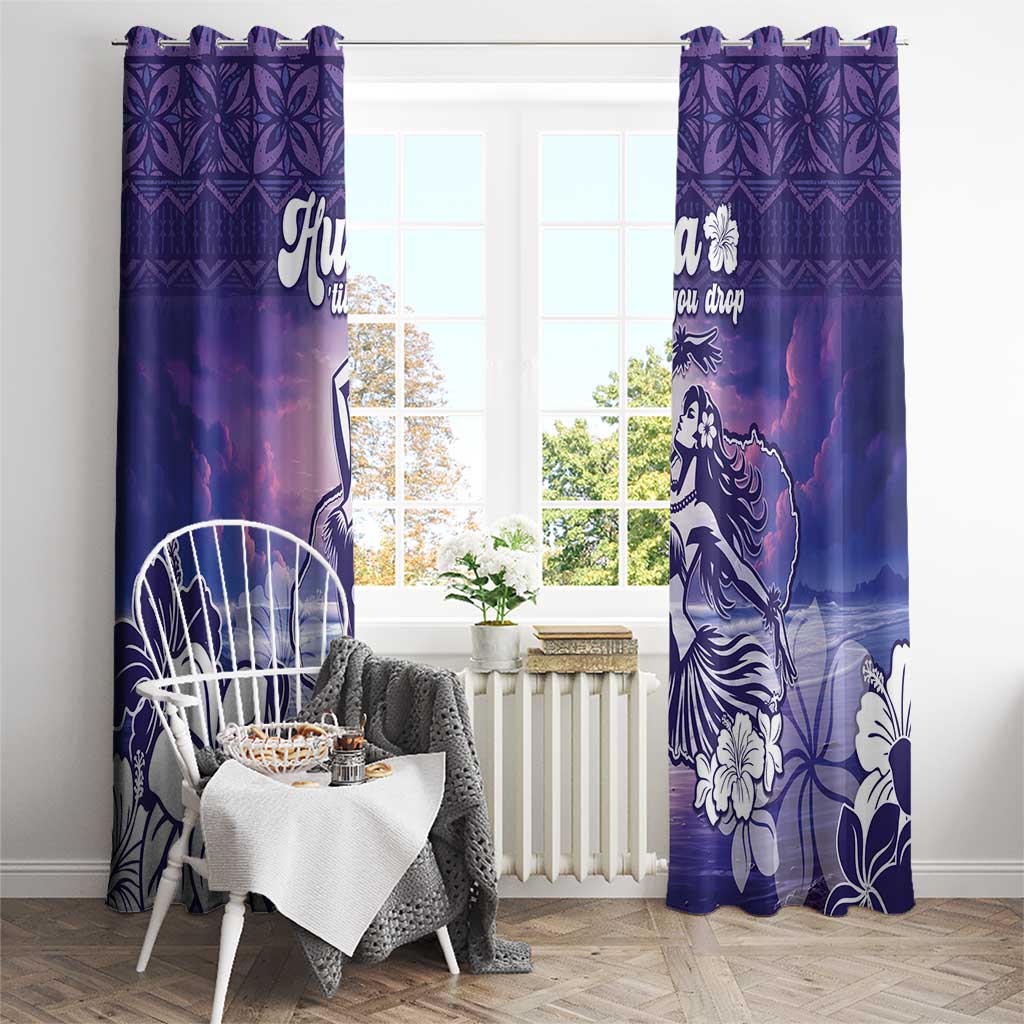 Aloha Hawaii Kauai Island Window Curtain Hula Till You Drop LT05 - Polynesian Pride