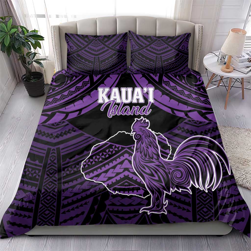 Hawaii Kauai Island Bedding Set Rooster Tribal Tattoo Simple Style LT05 - Polynesian Pride