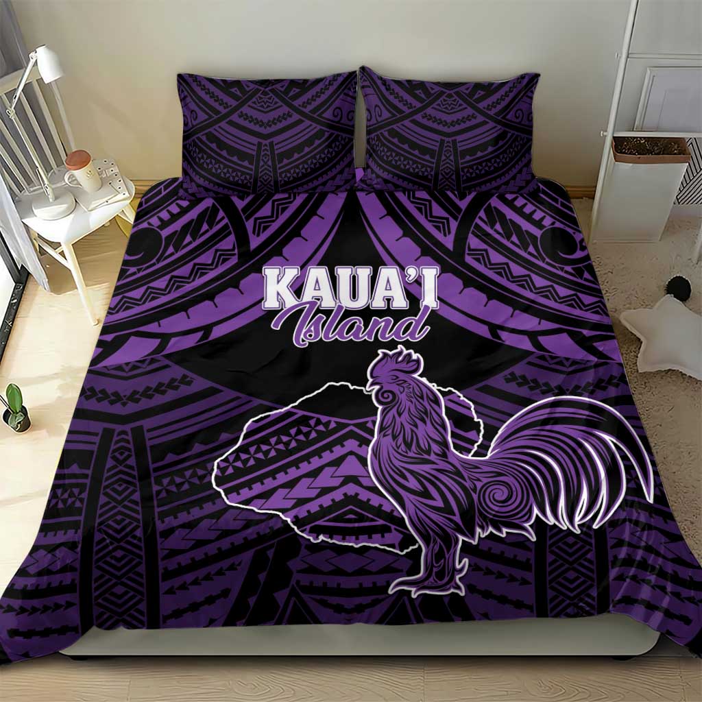 Hawaii Kauai Island Bedding Set Rooster Tribal Tattoo Simple Style LT05 - Polynesian Pride