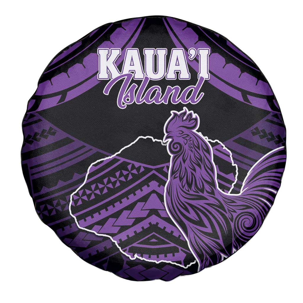 Hawaii Kauai Island Spare Tire Cover Rooster Tribal Tattoo Simple Style LT05 - Polynesian Pride