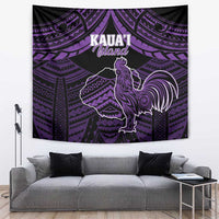 Hawaii Kauai Island Tapestry Rooster Tribal Tattoo Simple Style LT05 Purple - Polynesian Pride