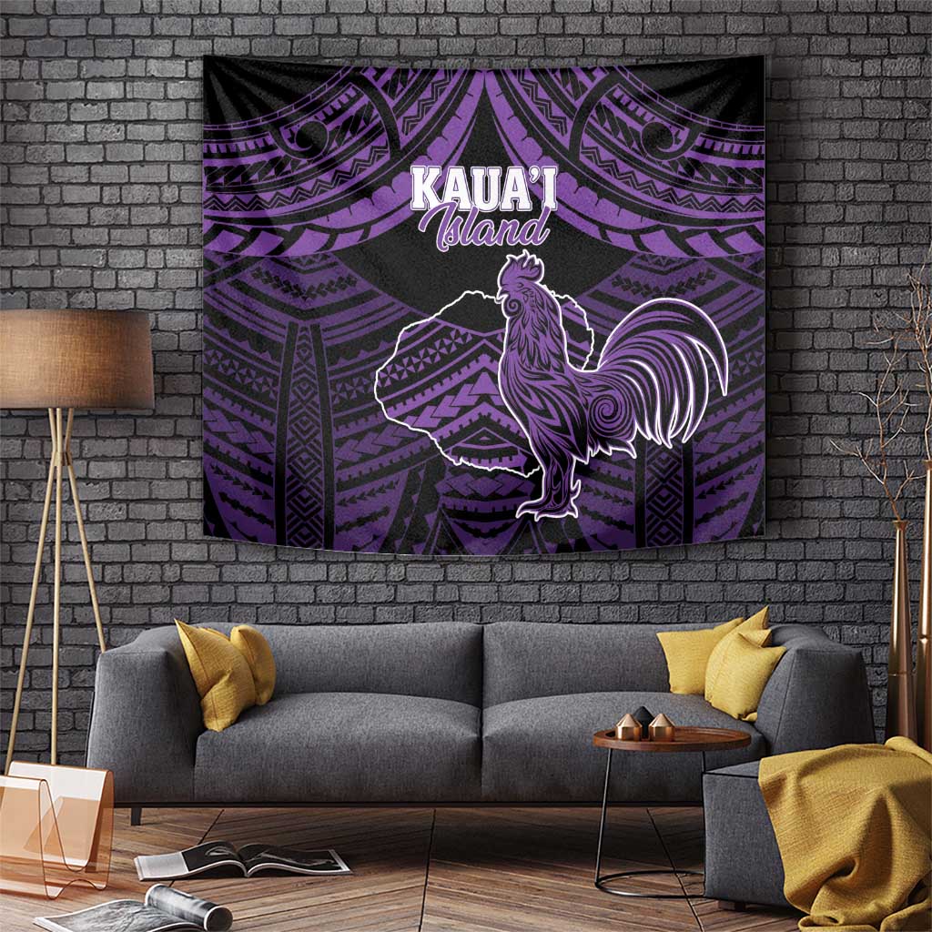 Hawaii Kauai Island Tapestry Rooster Tribal Tattoo Simple Style LT05 - Polynesian Pride
