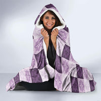 Lavender Manta Ray Hawaiian Quilt Motif Hooded Blanket LT05 - Polynesian Pride