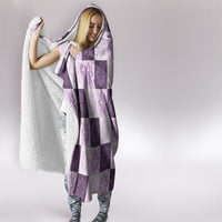 Lavender Manta Ray Hawaiian Quilt Motif Hooded Blanket LT05 - Polynesian Pride