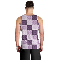 Lavender Manta Ray Hawaiian Quilt Motif Men Tank Top LT05 - Polynesian Pride