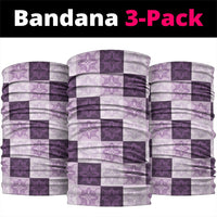 Lavender Manta Ray Hawaiian Quilt Motif Neck Gaiter LT05 package One Size: 25*50cm Purple - Polynesian Pride