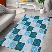 Cyan Manta Ray Hawaiian Quilt Motif Area Rug LT05 - Polynesian Pride