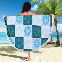 Cyan Manta Ray Hawaiian Quilt Motif Beach Blanket LT05 - Polynesian Pride