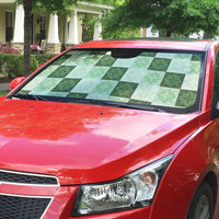 Sage Green Manta Ray Hawaiian Quilt Motif Auto Sun Shade LT05 - Polynesian Pride