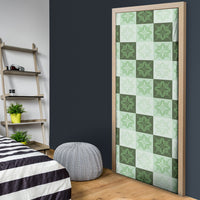 Sage Green Manta Ray Hawaiian Quilt Motif Door Cover LT05 - Polynesian Pride
