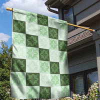Sage Green Manta Ray Hawaiian Quilt Motif Garden Flag LT05 - Polynesian Pride