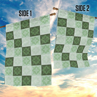 Sage Green Manta Ray Hawaiian Quilt Motif Garden Flag LT05 - Polynesian Pride