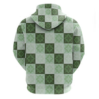 Sage Green Manta Ray Hawaiian Quilt Motif Hoodie LT05 - Polynesian Pride