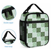 Sage Green Manta Ray Hawaiian Quilt Motif Lunch Bag LT05 - Polynesian Pride