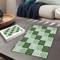 Sage Green Manta Ray Hawaiian Quilt Motif Puzzle LT05 - Polynesian Pride