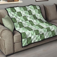 Sage Green Manta Ray Hawaiian Quilt Motif Quilt LT05 - Polynesian Pride
