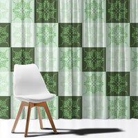Sage Green Manta Ray Hawaiian Quilt Motif Window Curtain LT05 - Polynesian Pride