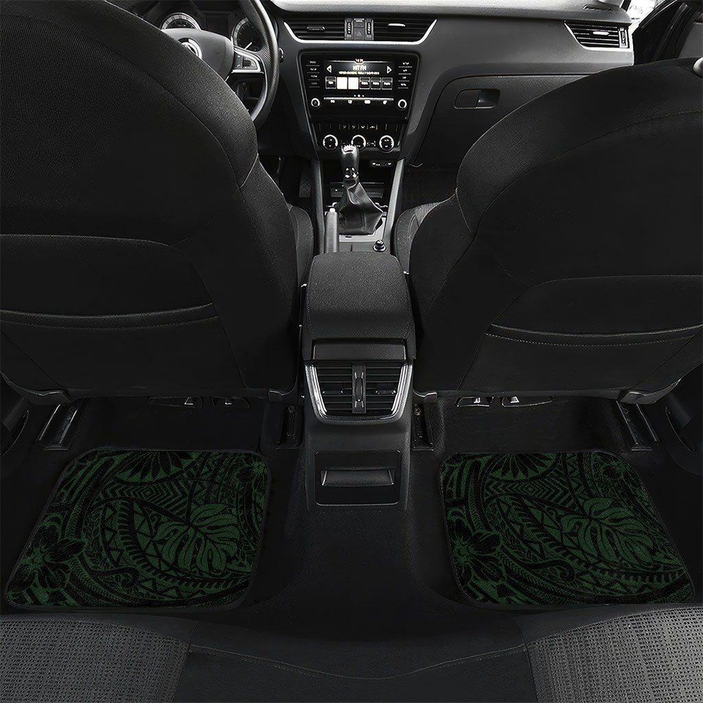 Aloha Hawaii Mango Surfing Car Mats Polynesian Style LT05 Set 2pcs - Back Black - Polynesian Pride