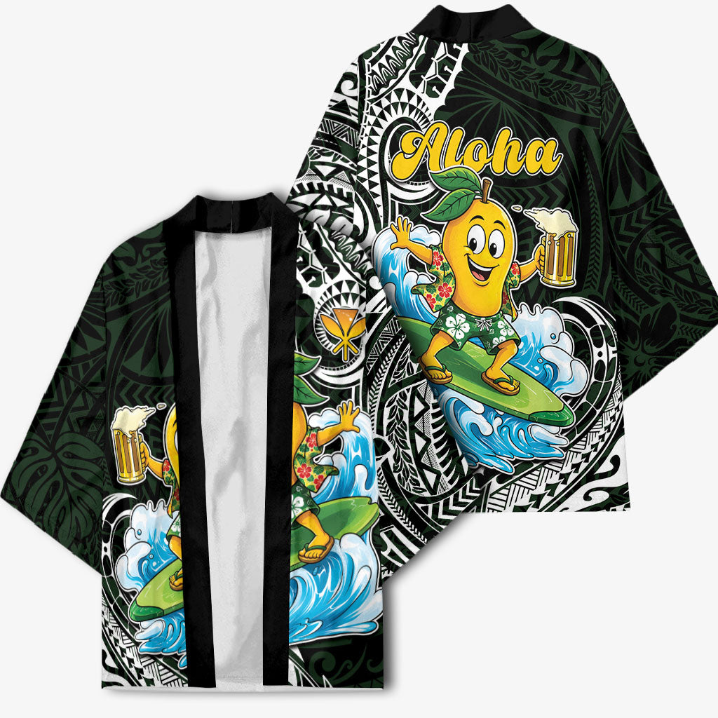 Aloha Hawaii Mango Surfing Kimono Polynesian Style LT05 - Polynesian Pride