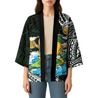 Aloha Hawaii Mango Surfing Kimono Polynesian Style LT05 - Polynesian Pride