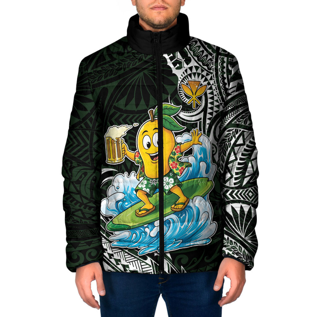 Aloha Hawaii Mango Surfing Padded Jacket Polynesian Style LT05 Men Black - Polynesian Pride