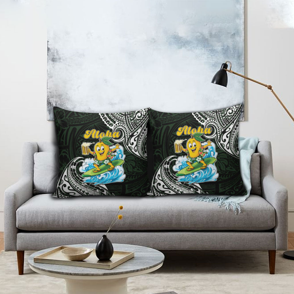 Aloha Hawaii Mango Surfing Pillow Cover Polynesian Style LT05 - Polynesian Pride