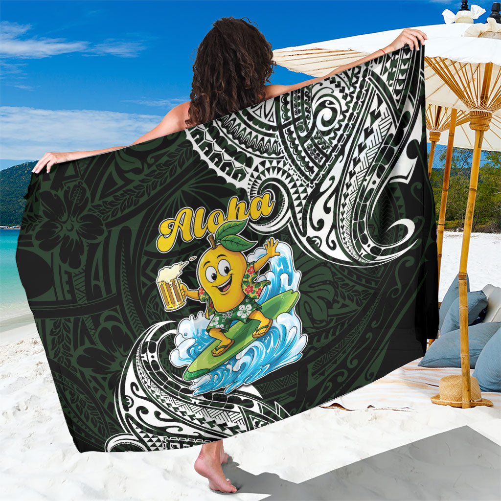 Aloha Hawaii Mango Surfing Sarong Polynesian Style LT05 One Size 44 x 66 inches Black - Polynesian Pride