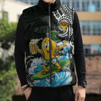 Aloha Hawaii Mango Surfing Sleeveless Puffer Jacket Polynesian Style LT05 - Polynesian Pride
