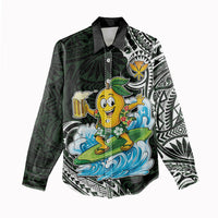 Aloha Hawaii Mango Surfing Women Casual Shirt Polynesian Style LT05 - Polynesian Pride