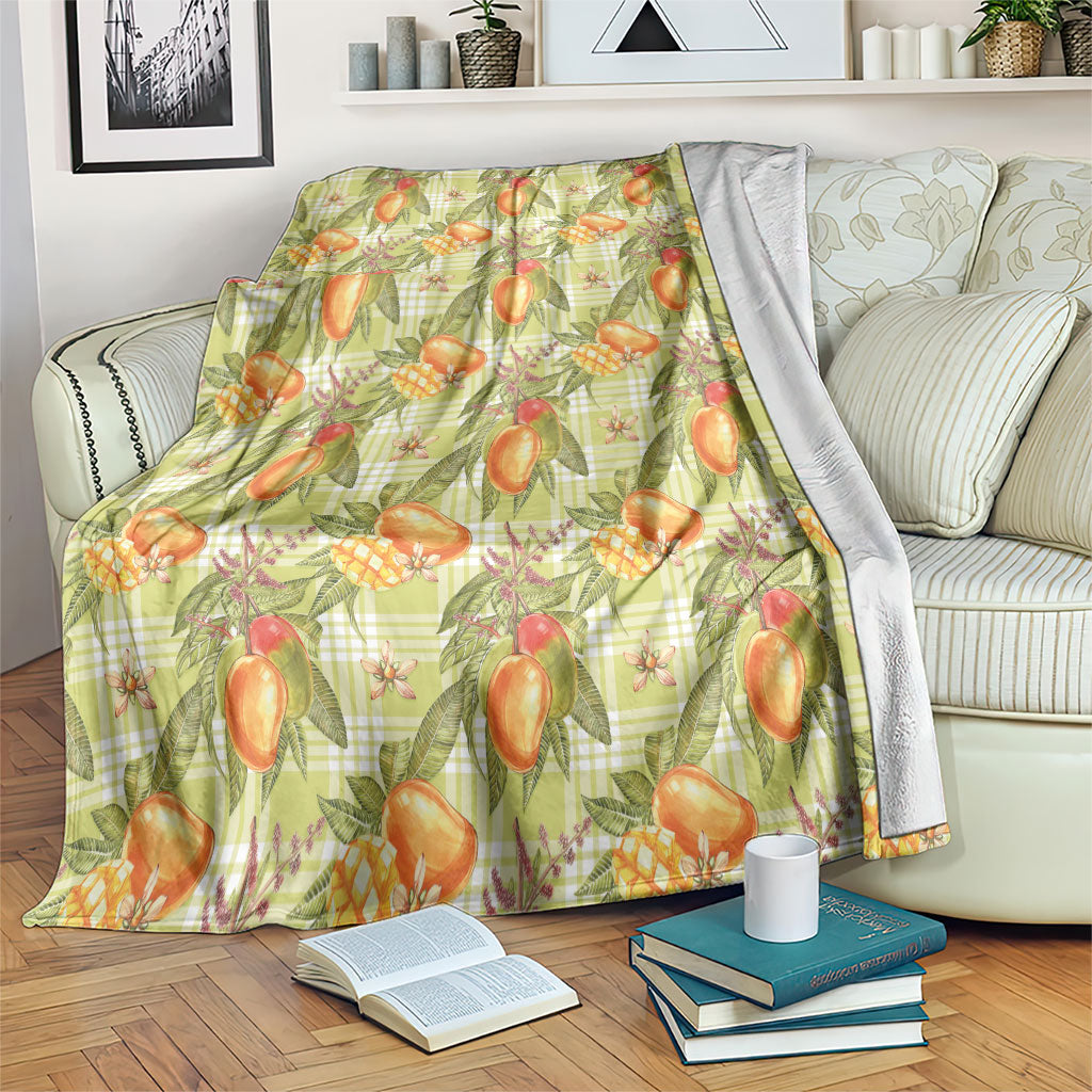 Vintage Hawaii Mango Blanket Yellow Green Hawaiian Palaka LT05 Green - Polynesian Pride