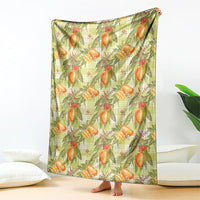 Vintage Hawaii Mango Blanket Yellow Green Hawaiian Palaka LT05 - Polynesian Pride