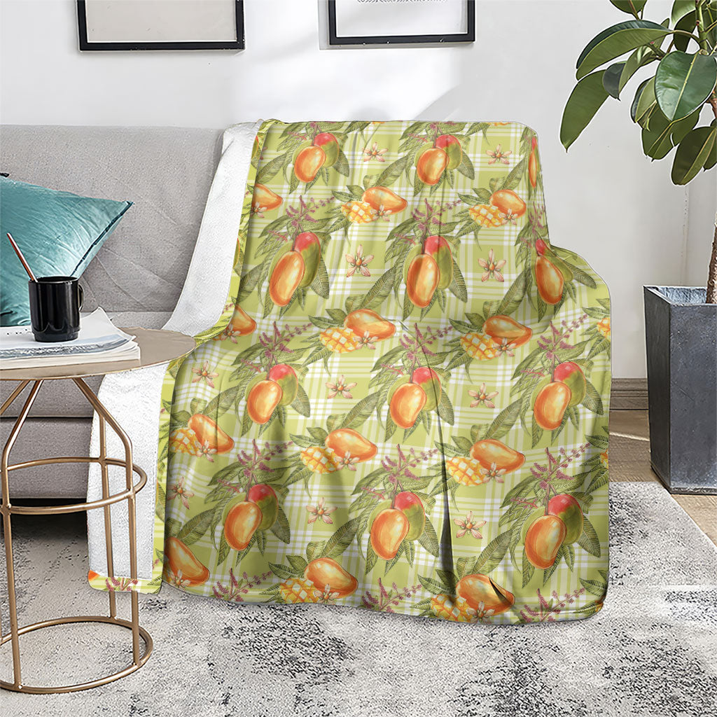 Vintage Hawaii Mango Blanket Yellow Green Hawaiian Palaka LT05 - Polynesian Pride