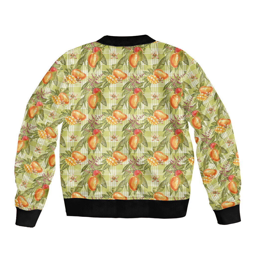 Vintage Hawaii Mango Bomber Jacket Yellow Green Hawaiian Palaka LT05 - Polynesian Pride