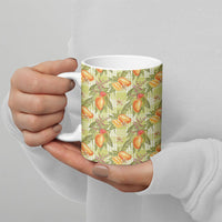 Vintage Hawaii Mango Ceramic Mug Yellow Green Hawaiian Palaka LT05 - Polynesian Pride