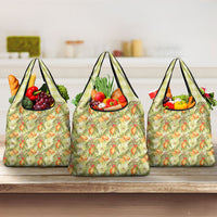 Vintage Hawaii Mango Grocery Bag Yellow Green Hawaiian Palaka LT05 3-pack One Size Green - Polynesian Pride