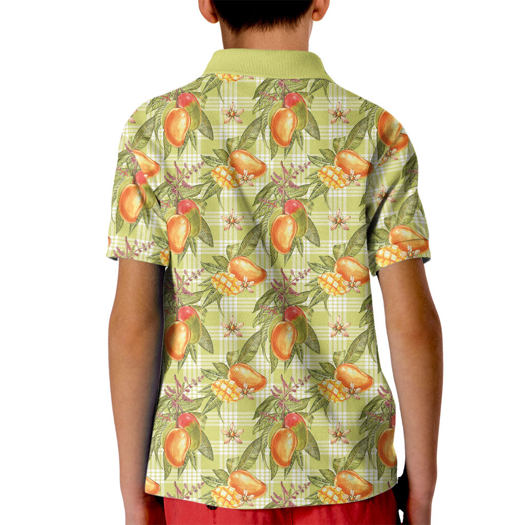 Vintage Hawaii Mango Kid Polo Shirt Yellow Green Hawaiian Palaka LT05 - Polynesian Pride