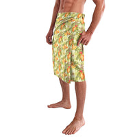 Vintage Hawaii Mango Lavalava Yellow Green Hawaiian Palaka LT05 - Polynesian Pride