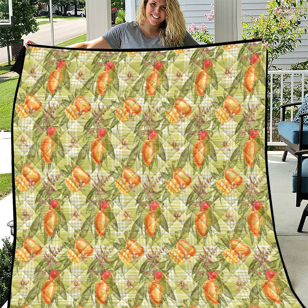 Vintage Hawaii Mango Quilt Yellow Green Hawaiian Palaka LT05 Green - Polynesian Pride
