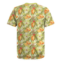 Vintage Hawaii Mango Rugby Jersey Yellow Green Hawaiian Palaka LT05 - Polynesian Pride