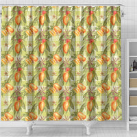 Vintage Hawaii Mango Shower Curtain Yellow Green Hawaiian Palaka LT05 - Polynesian Pride