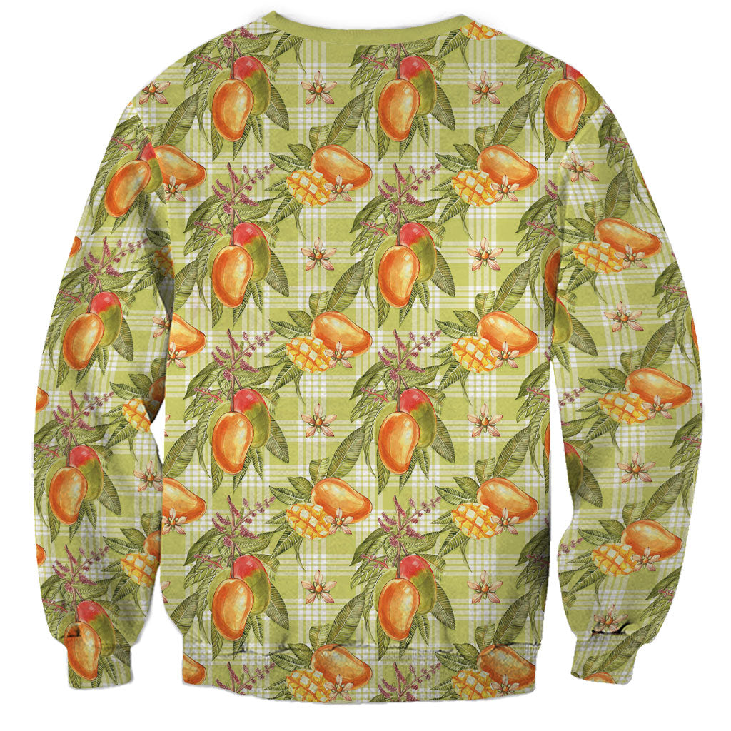 Vintage Hawaii Mango Sweatshirt Yellow Green Hawaiian Palaka LT05 - Polynesian Pride